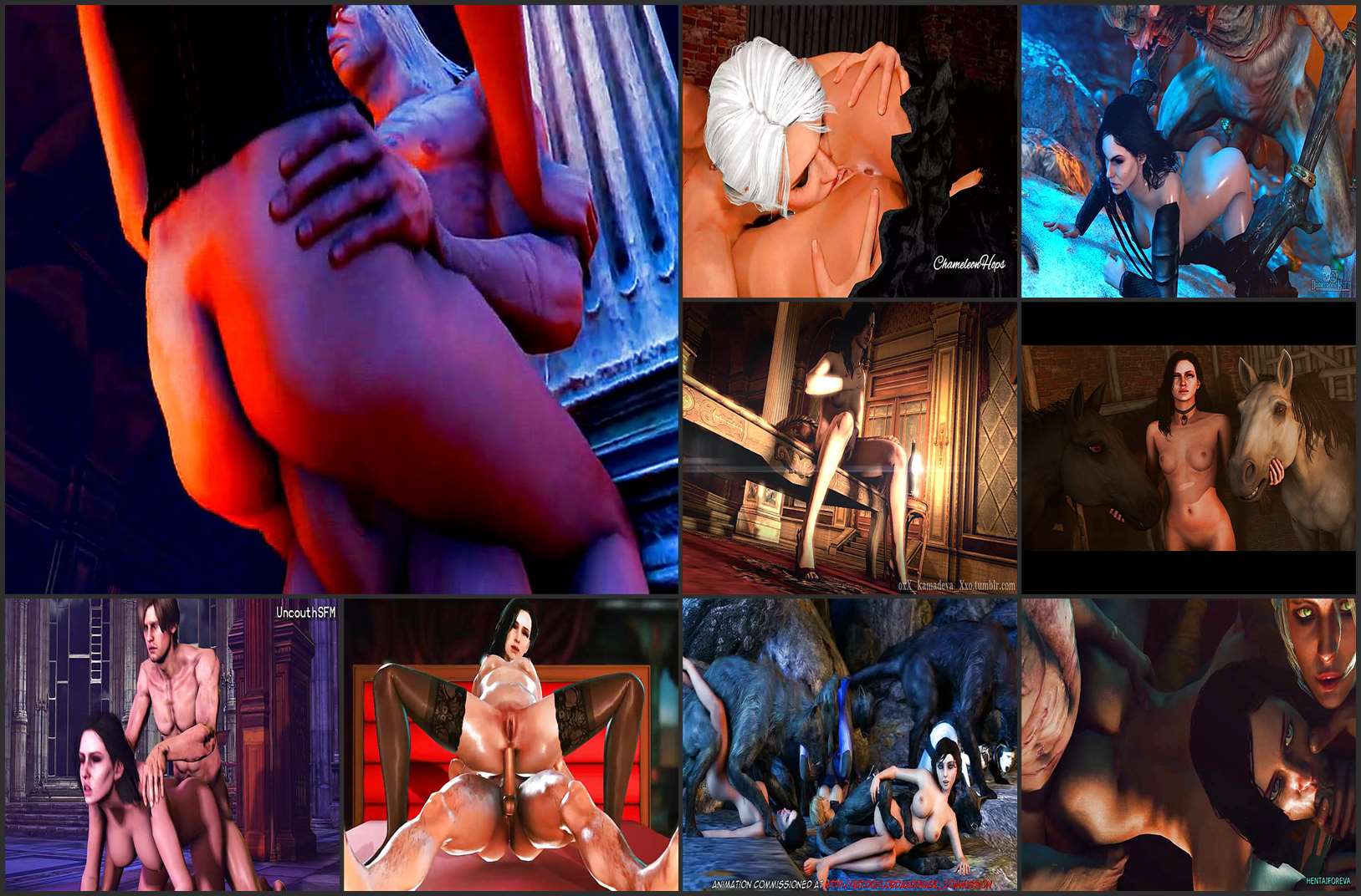 Yennefer ( The Witcher 3 ) assembly assembly [2017 , 3D, All Sex, Rape, Masturbation, Lesbians, Futanari, Monsters, Bestiality, Creampie]