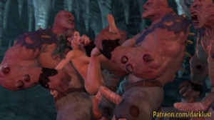 Hardcore Monster's Orgy For Lara Croft [2019,Big Dicks,Oral,Double Penetration,1080p,Eng]